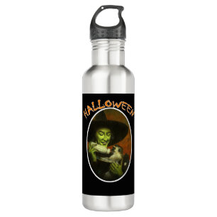 Halloween Witch And Flying Monkey 710 Ml Water Bottle