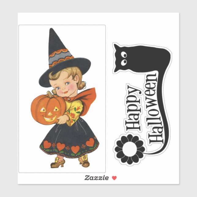 Halloween Witch And Owl (Sheet)