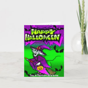 Halloween Witch Art Trick or Treat Party Invitation