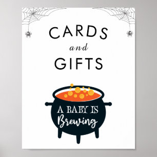 Halloween Witch Baby Shower Cards & Gifts Poster