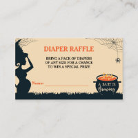 Halloween Witch Baby Shower Diaper Raffle