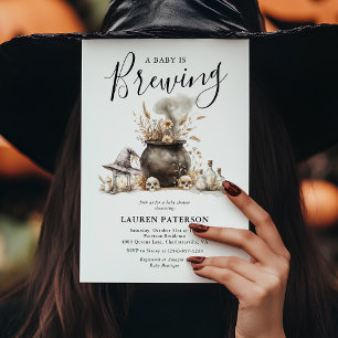 Halloween Witch Baby Shower Invitation