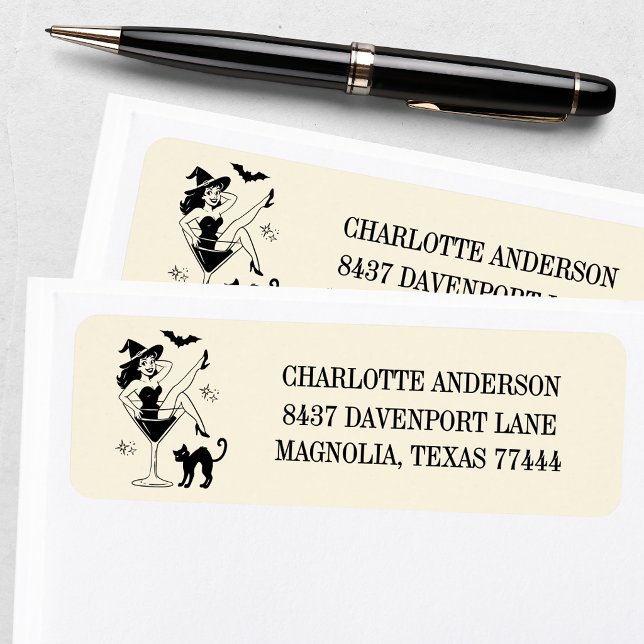 Halloween Witch Bachelorette Return Address (Creator Uploaded)