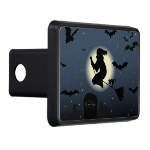 Halloween & Witch & Bats Hitch Cover 2" Receiver