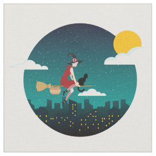 Halloween Witch Befana fabric