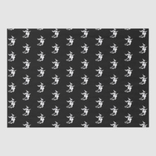 Halloween witch black and white pattern tissue paper