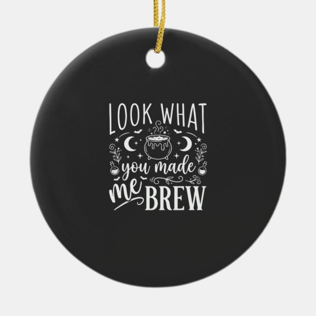 Halloween Witch Brew Funny Potion Design_1 Ceramic Ornament (Front)