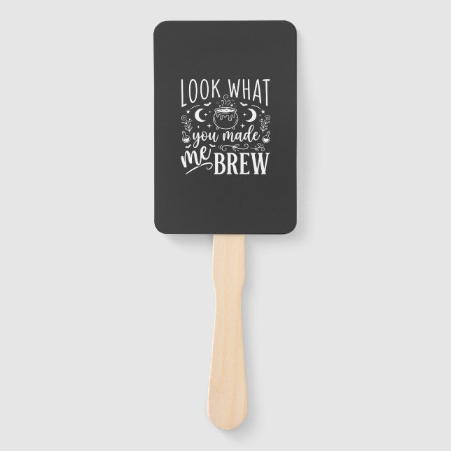 Halloween Witch Brew Funny Potion Design_1 Hand Fan (Front)