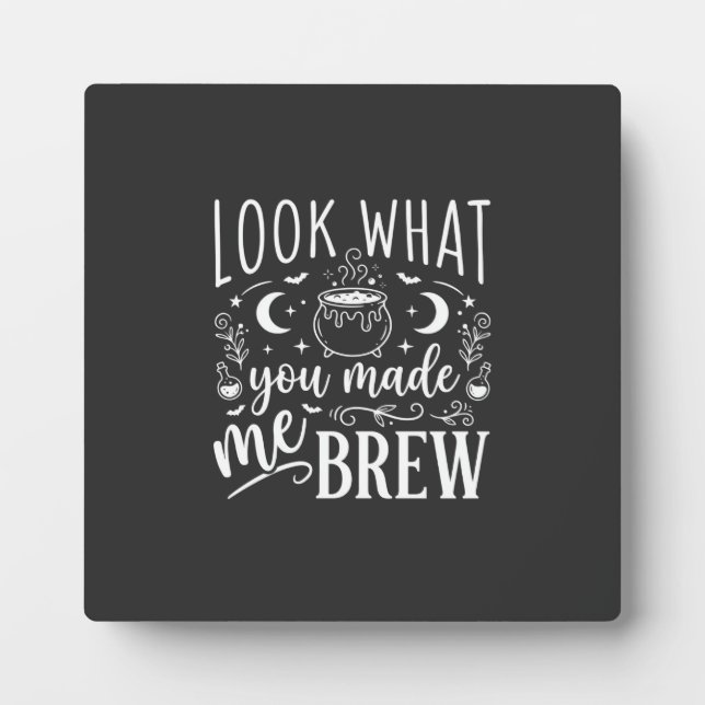 Halloween Witch Brew Funny Potion Design_1 Plaque (Front)