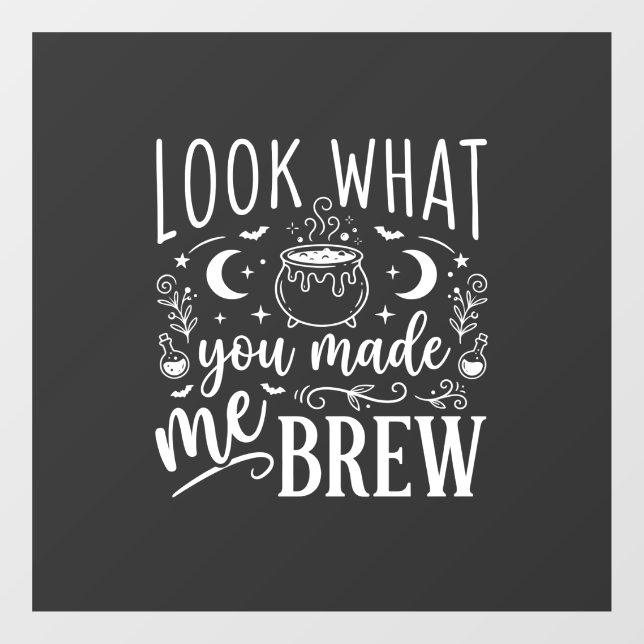 Halloween Witch Brew Funny Potion Design_1 Window Cling (Sheet)