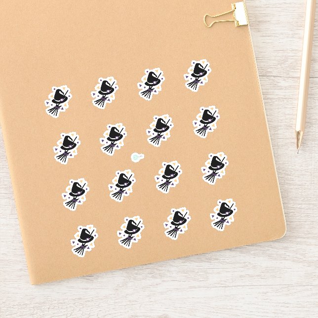 Halloween Witch Broom Planner Stickers (Notebook)