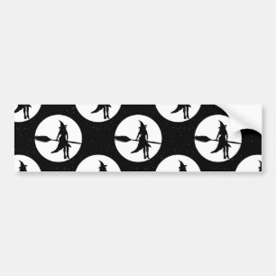halloween witch bumper sticker