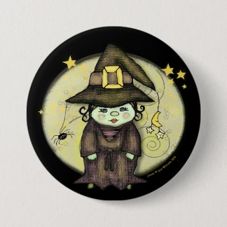 Halloween Witch Button