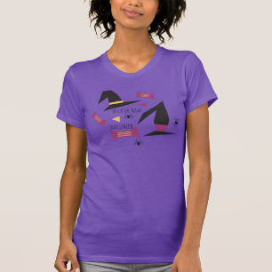 Halloween Witch Candy Spiders Purple T-Shirt