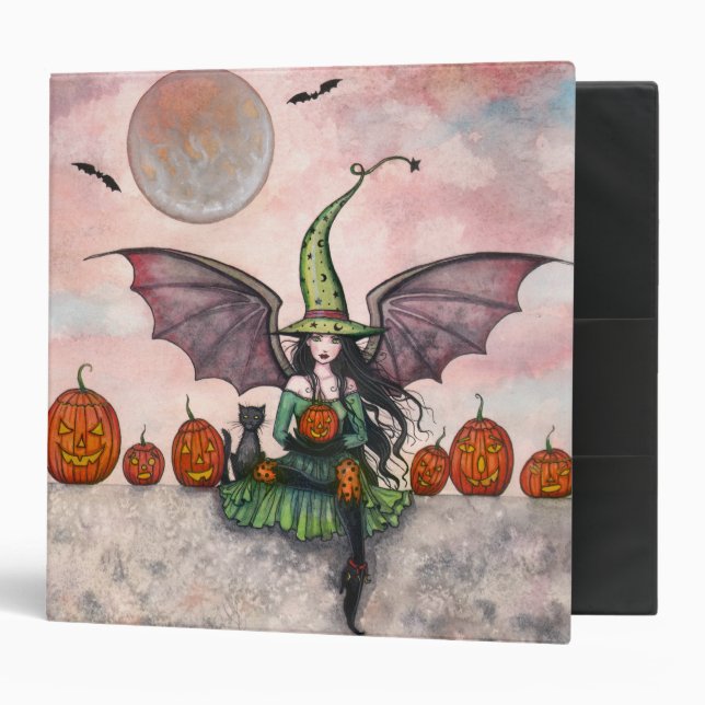 Halloween Witch Cat Avery Binder (Front/Inside)