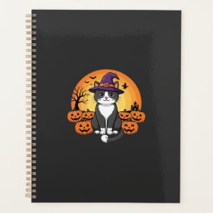 Halloween Witch Cat Pumpkin Moon Design_1 Planner