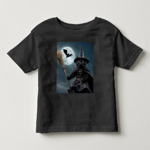 Halloween Witch Cat Toddler T-Shirt