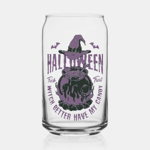 Halloween Witch Cauldron Glass