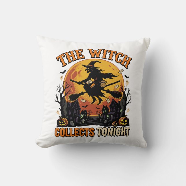 Halloween Witch Collection Humour Throw Pillow (Front)
