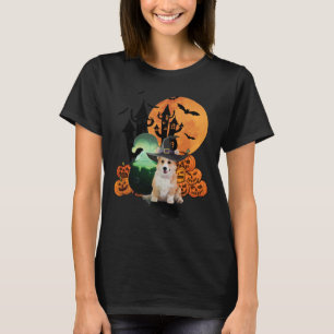 Halloween Witch Corgi Dog T-Shirt