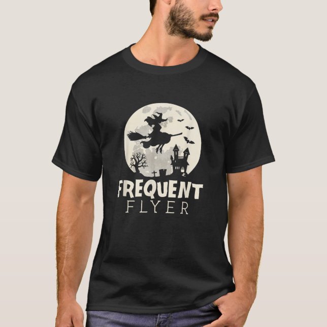 Halloween witch costume Frequent Flyer T-Shirt (Front)