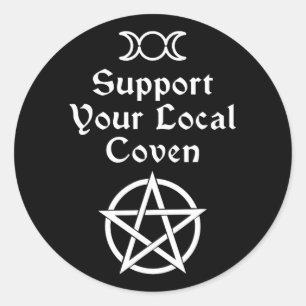 Halloween Witch Costume Men Women Classic Round Sticker
