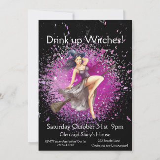Halloween Witch Costume Party Invitation