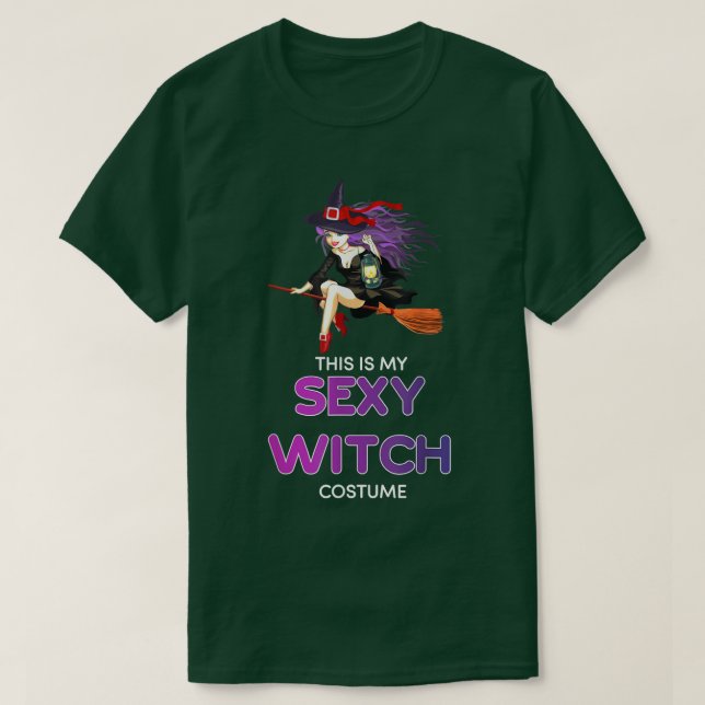 Halloween Witch Costume T-Shirt (Design Front)
