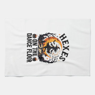 Halloween Witch Dance Night Kitchen Towel