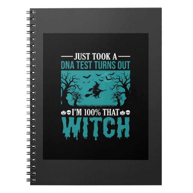 Halloween Witch DNA Test Design Notebook (Front)