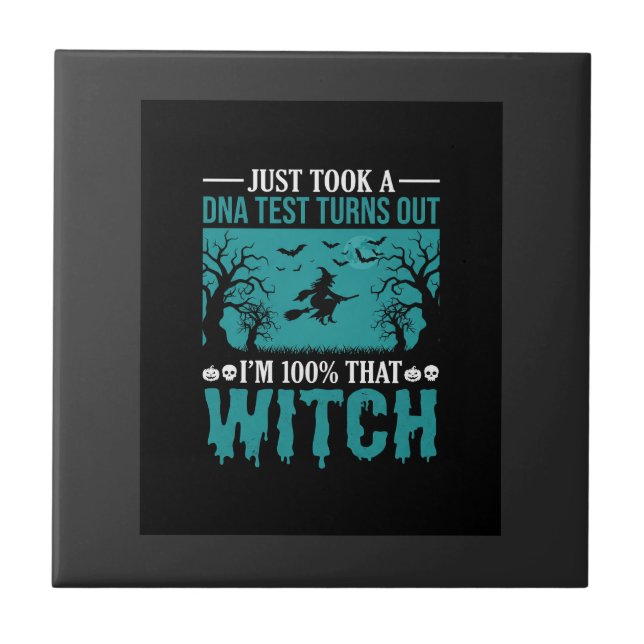 Halloween Witch DNA Test Design Tile (Front)