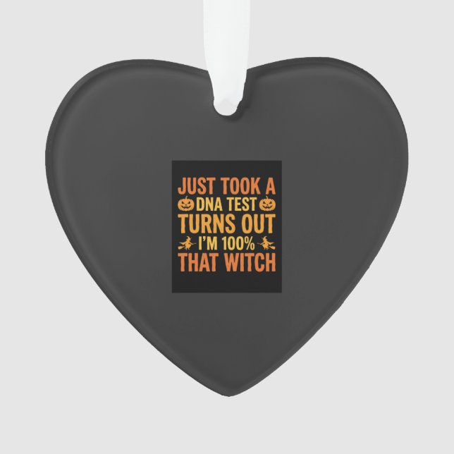 Halloween Witch DNA Test Funny Design Ornament (Front)