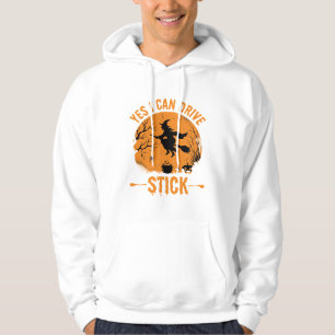 Halloween Witch Drive Stick Graphic_1 Hoodie
