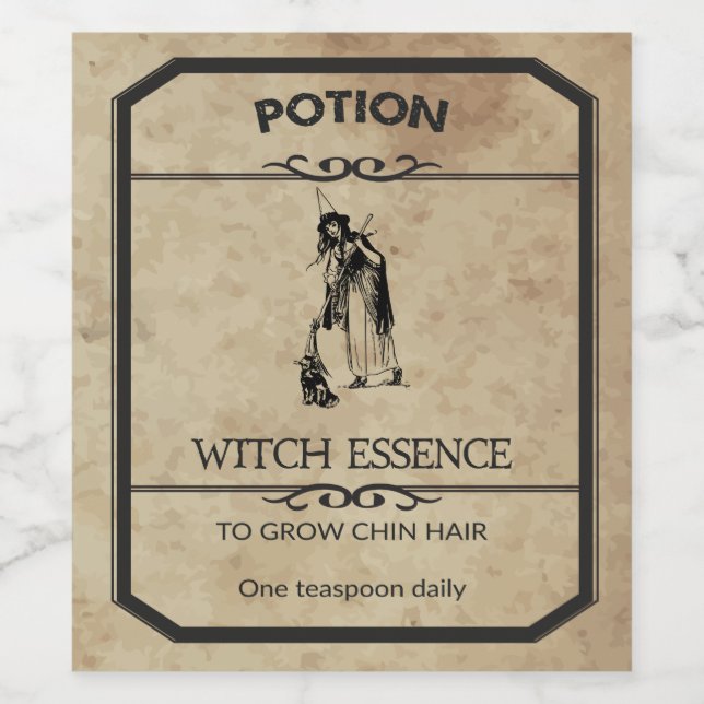 Halloween Witch Essence Apothecary Wine Label (Single Label)