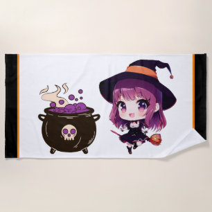 Halloween/witch/fall/October Beach Towel