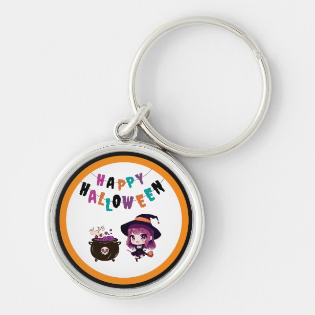 Halloween/witch/fall/October Keychain (Front)