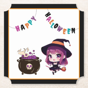 Halloween/witch/fall/October Paper Coaster
