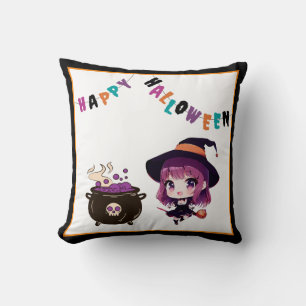 Halloween/witch/fall/October Throw Pillow