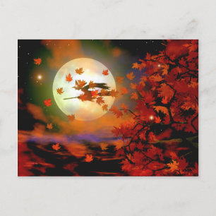 Halloween Witch Flight Postcard