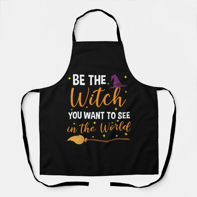 Halloween Witch Funny for Women Wiccan Witchcraft  Apron (Front)