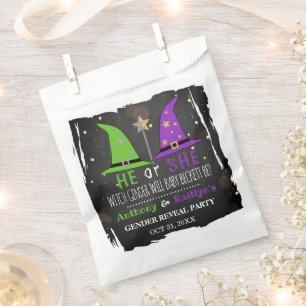 Halloween Witch Gender Reveal Party Favour Bag