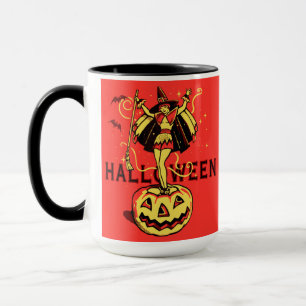 Halloween Witch Girl (vintage) Mug