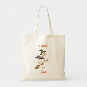Halloween Witch Goose Honk or Treat Tote Bag