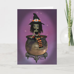 Halloween Witch Greeting Card