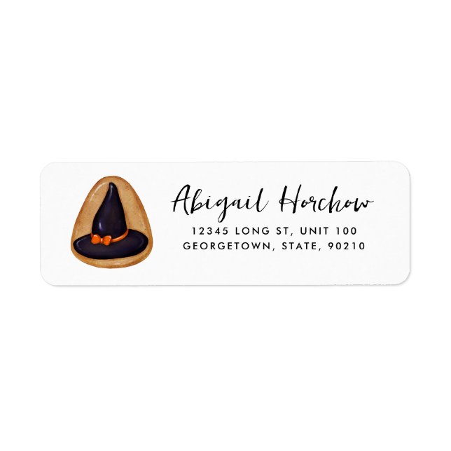Halloween Witch Hat Cookie Customizable (Front)