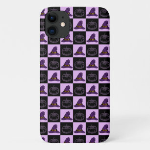 Halloween Witch Hat Pumpkin Face Spooky Pattern iPhone 11 Case