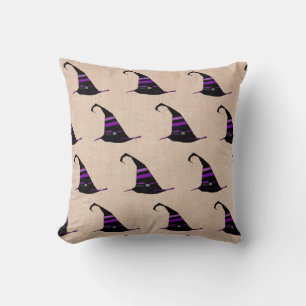 Halloween Witch Hat Throw Pillow