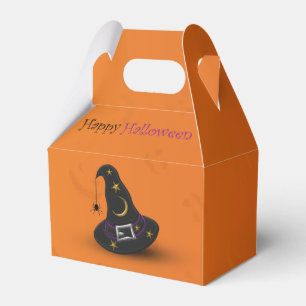 Halloween Witch Hat with Spider Favor Box