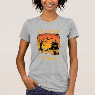 Halloween Witch Haunted House Silhouette Art_1 T-Shirt