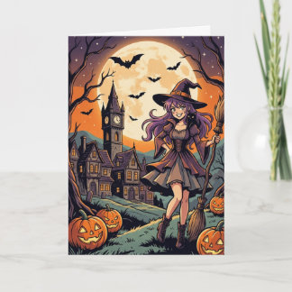 Halloween Witch Holiday Card